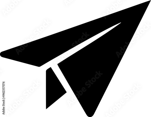 Paper Airplane Silhouette Icon