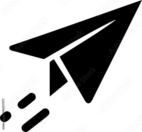 Paper Airplane Silhouette Icon