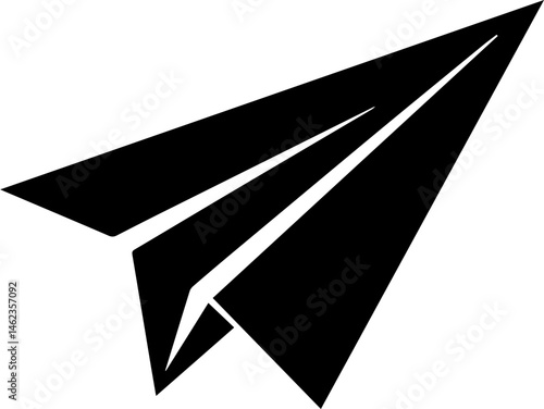 Paper Airplane Silhouette Icon