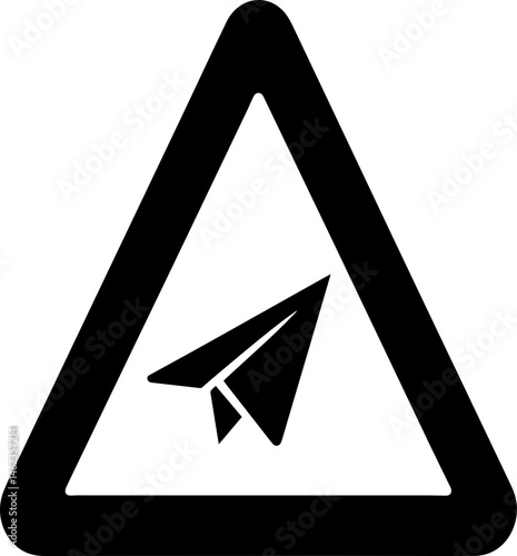 Paper Airplane Silhouette Icon