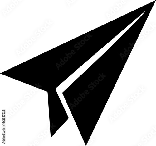 Paper Airplane Silhouette Icon