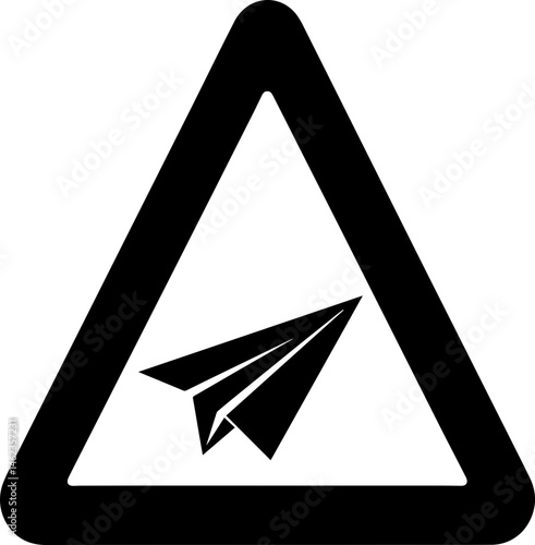Paper Airplane Silhouette Icon