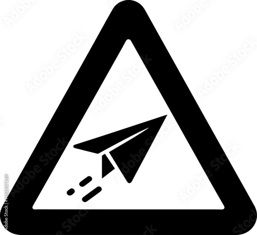 Paper Airplane Silhouette Icon