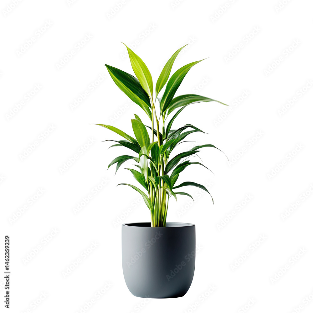 Fototapeta premium Potted plant, vibrant green leaves (1)