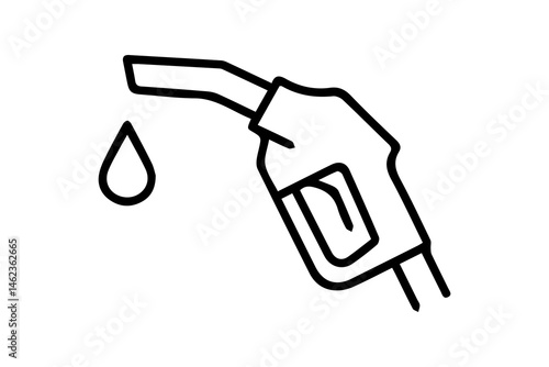 Refuel gun icon on white background. Vector illustration.