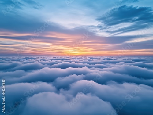 Wallpaper Mural Sunrise over a sea of clouds Torontodigital.ca