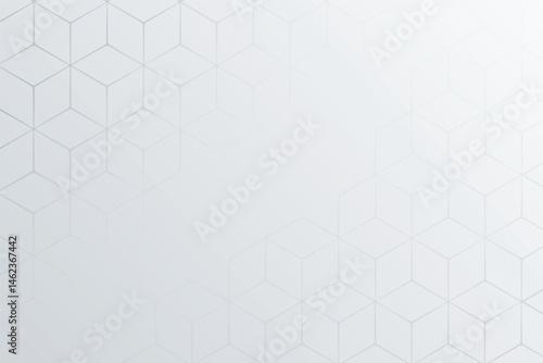 Digital technology background with a hexagon frame in white tone