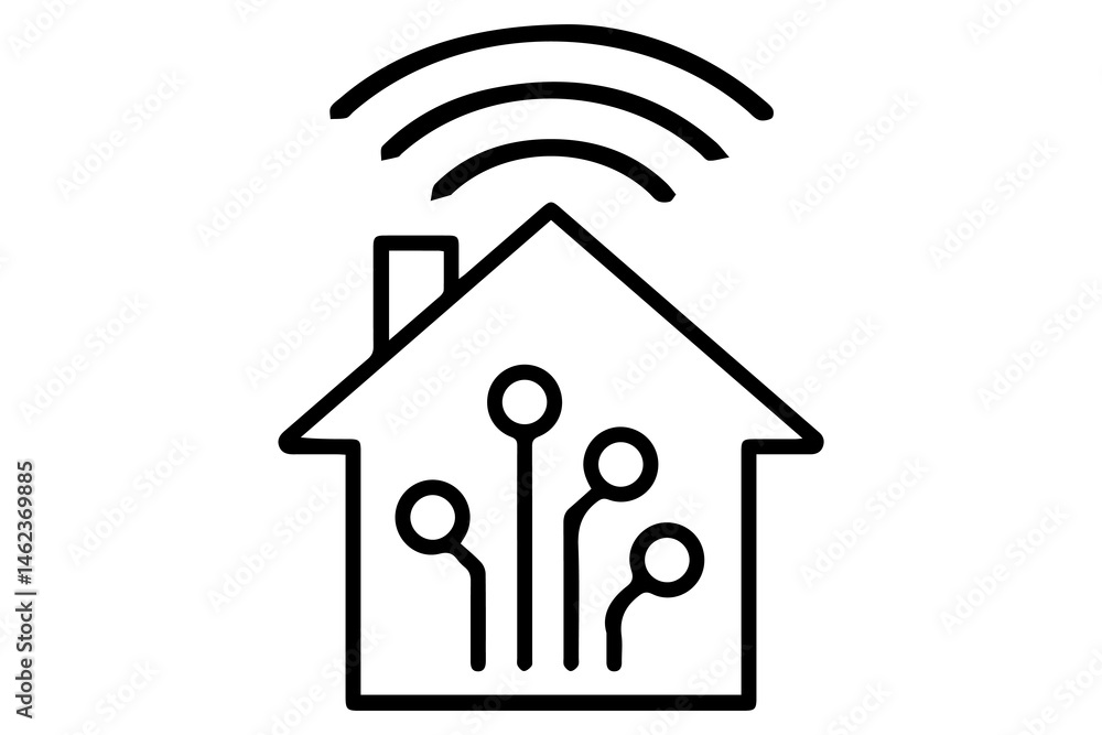 Smart home icon. Vector illustration. Smart home icon. Vector illustration.