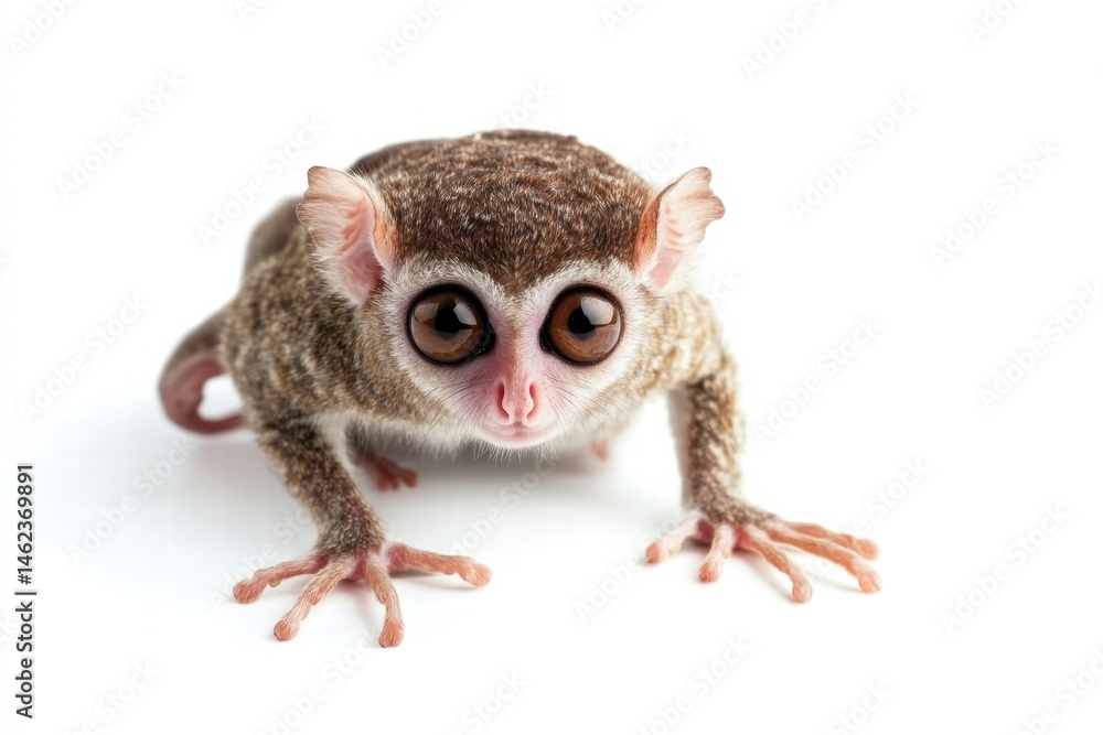 Fototapeta premium a tarsius isolated on a white background, ultra-realistic, real photo
