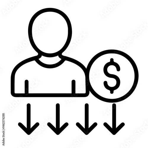 Passive income icon on white background vector
Vector business icon