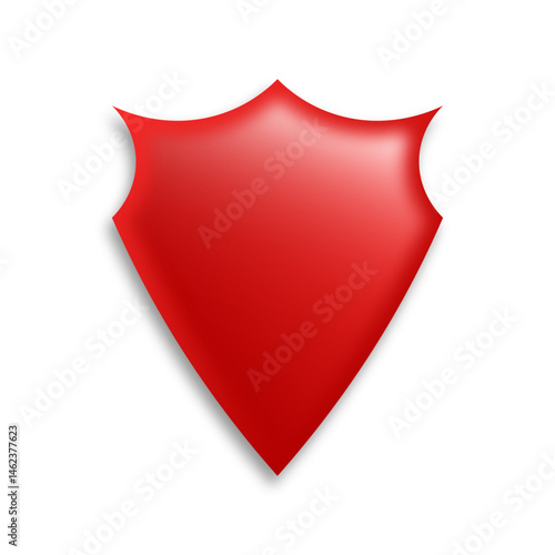 Red Shields and Badges in Various Shapes for Premium Recognition