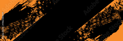 orange black brush Car sticker wrap pattern banner abstract sporty lines black orange color combination grunge brush modern pattern racing motorsport vector design