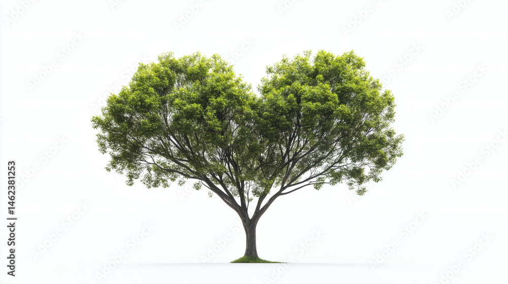 Heart-Shaped Tree Symbolizing Love and Nature Heart-Shaped Tree Symbolizing Love and Nature