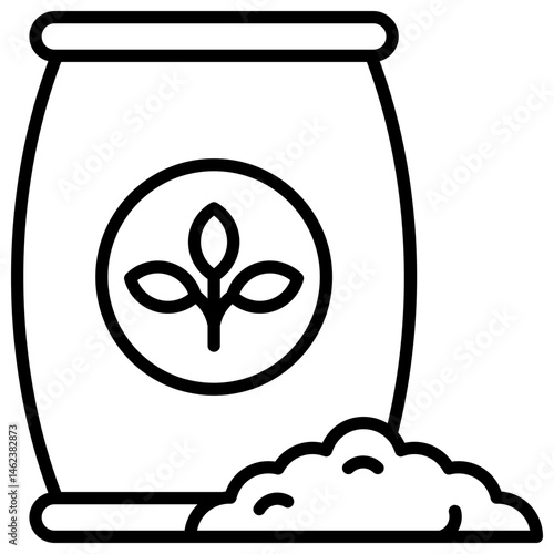 Fertilizer line icon