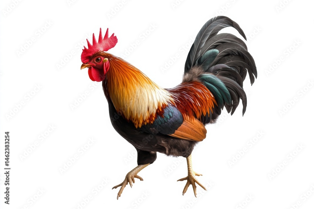 a rooster isolated on a white background, ultra-realistic, real photo a rooster isolated on a white background, ultra-realistic, real photo