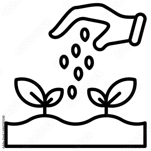 Seeding line icon