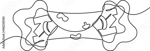 one line art Burrito vector illustration. line art, one continuous line, simple, hand drawn and sketch style. for icons, symbols, signs or logos. PNG