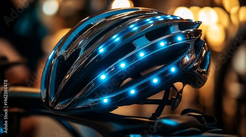 Modern helmets have LED lights for safer night rides