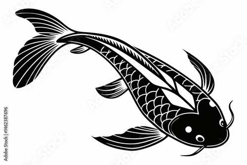 flatfish sihouette black vector