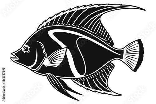 flatfish sihouette black vector