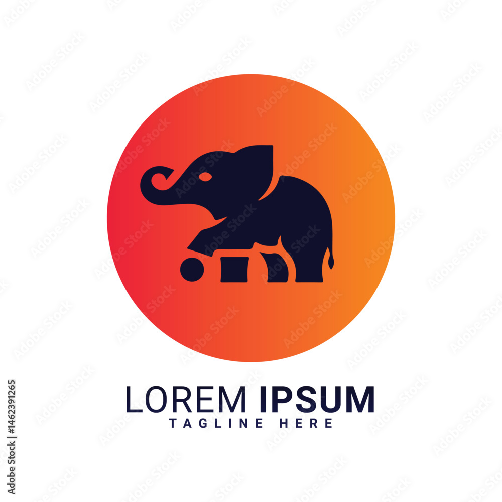 Obraz premium 02.eps elefant vector logo desgin 