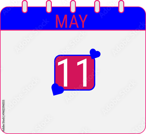 vector calendar icon May 11