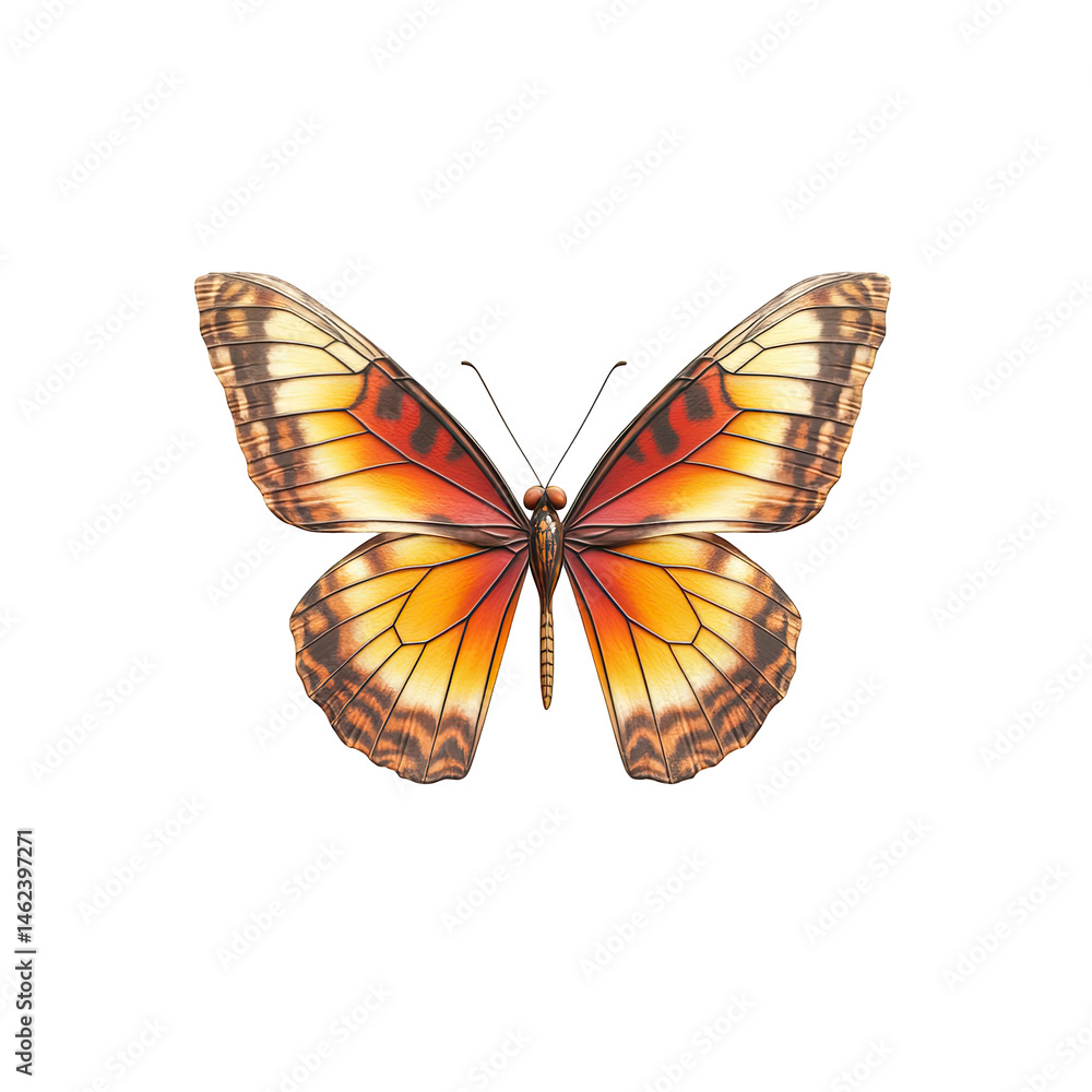 Detailed view of a vibrant butterfly Detailed view of a vibrant butterfly
