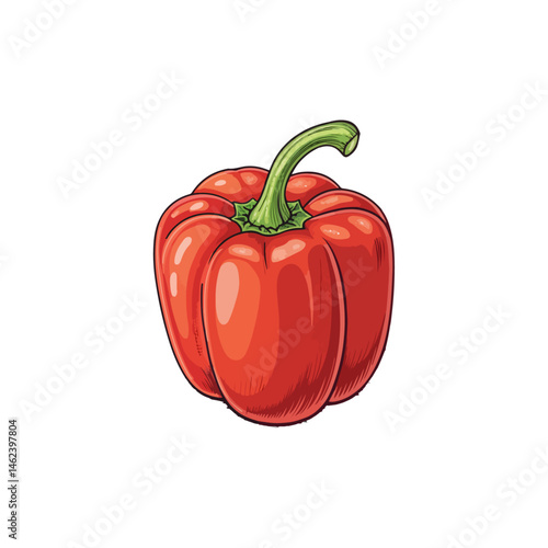 red pepper isolated on white