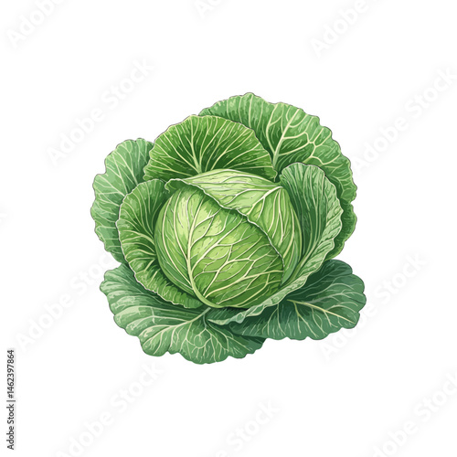 cabbage isolated on white