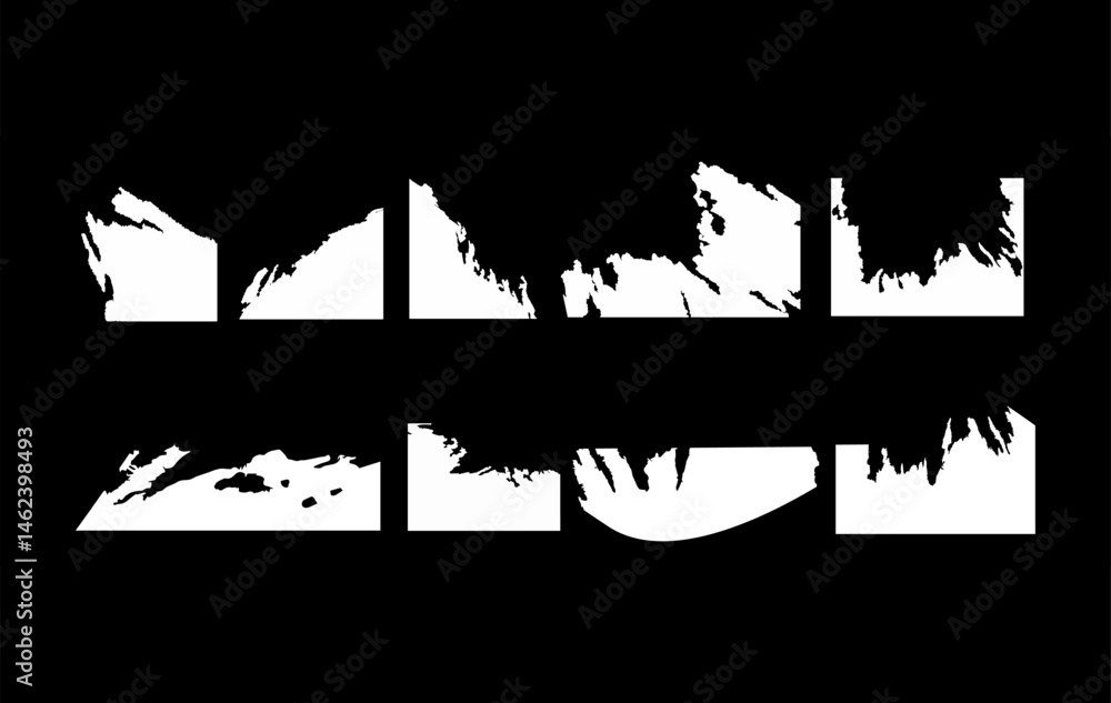 Fototapeta premium Abstract shapes and textures white brush strokes