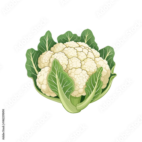 cauliflower isolated on white background