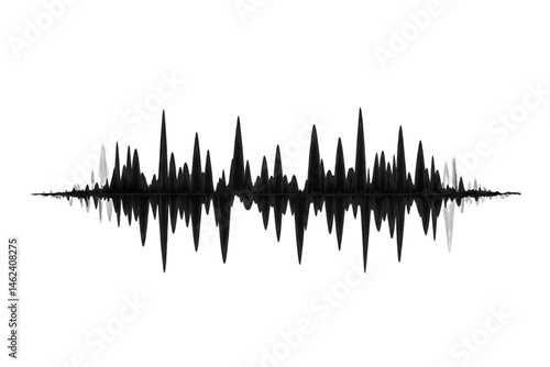 Illustration A black sound wave pattern vector 