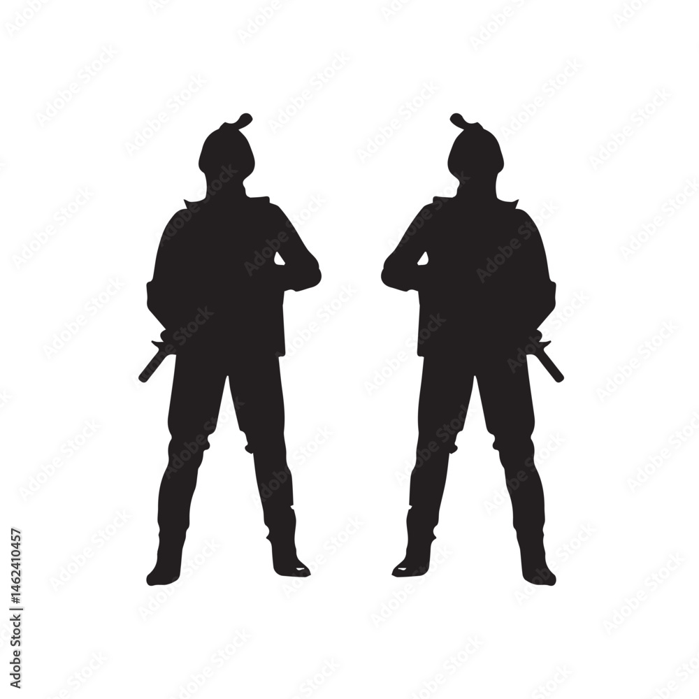 Naklejka premium soldier silhouette, military vector design