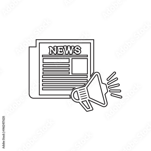 business news icon , promotion icon