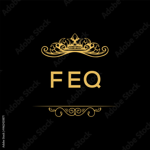 FEQ letter logo creative design with vector graphic,