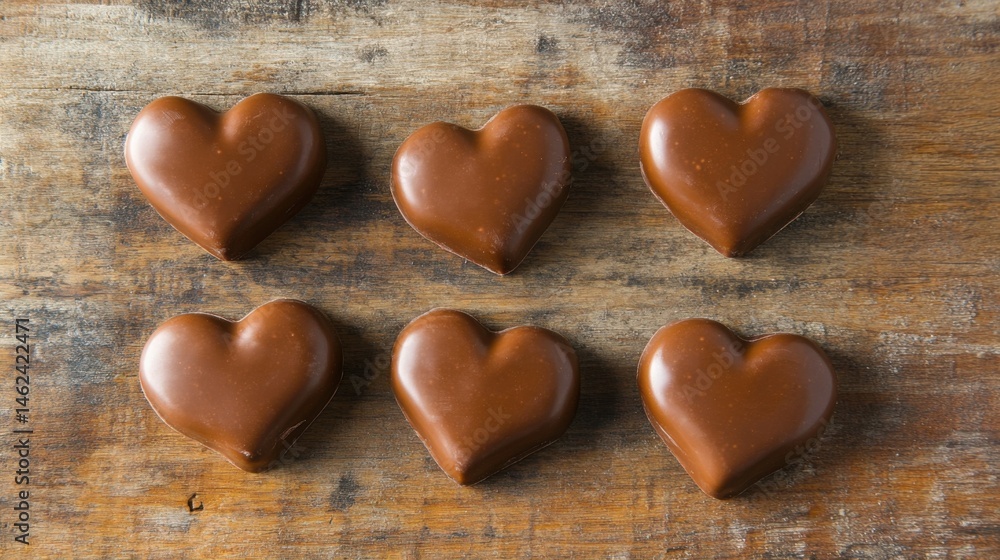 Obraz premium Heart-shaped chocolates