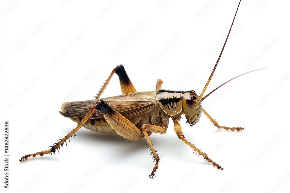 a Cricket isolated on a white background, ultra-realistic a Cricket isolated on a white background, ultra-realistic