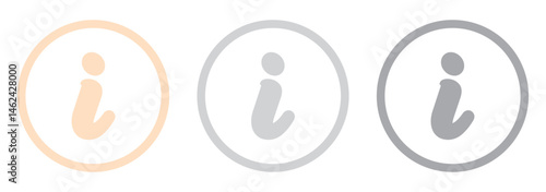 Info icons set. Information icon on isolated on white background. Black info button. Info symbol. Vector EPS 10