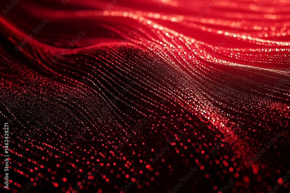 Fototapeta premium Textured Abstract Red Glitter Background with Sparkling Effect.