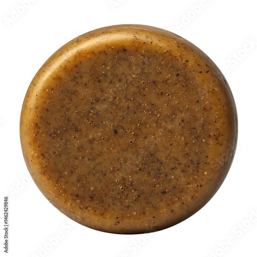 A Pet Safe Flea Shampoo Bar Earthy Browns and Organics Isolated on Transparent Background