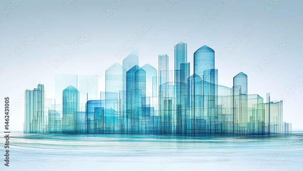 Translucent Cityscape Panorama Translucent Cityscape Panorama