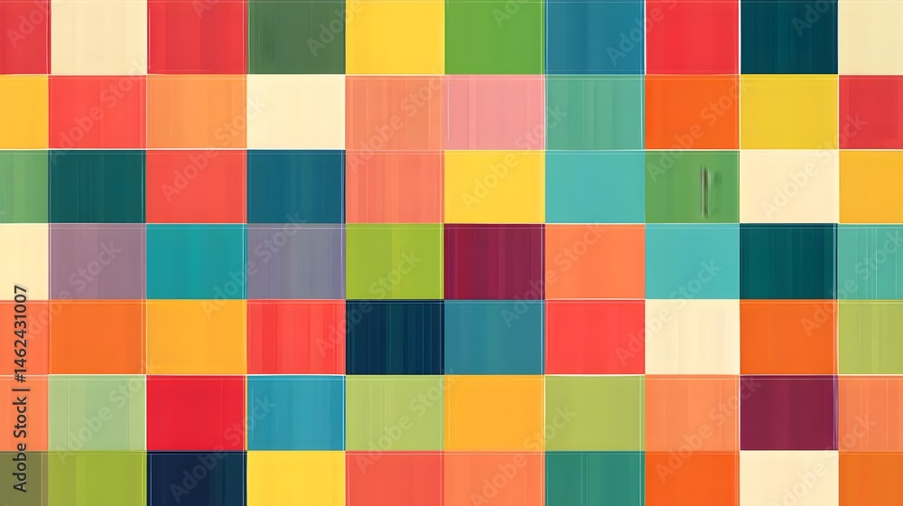 Colorful square grid pattern of various shades. Colorful square grid pattern of various shades.