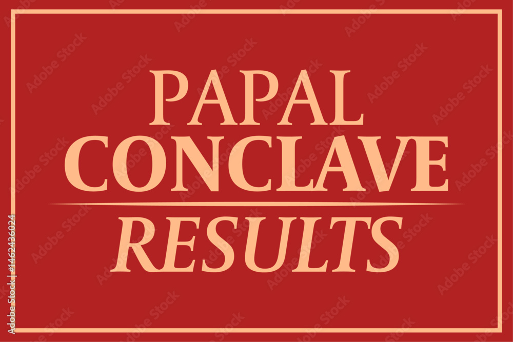 Papal conclave election results. Elegant background with golden vintage font. Vector illustration. Papal conclave election results. Elegant background with golden vintage font. Vector illustration.