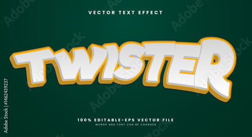 Twister 3D Editable Text Effect Template