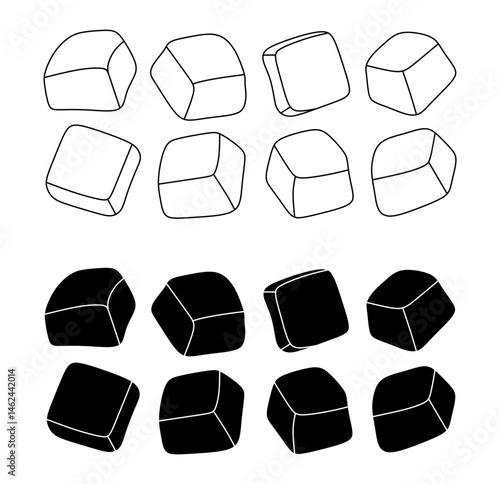 Caramel candies isolated Collection vector design illustration.