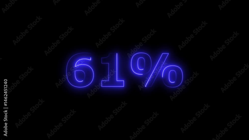 neon text % number countdown icon background 4k animation neon text % number countdown icon background 4k animation