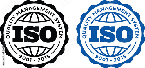 ISO 9001:2015 Certified Symbol Quality Assurance Logo & Certification Vector	

