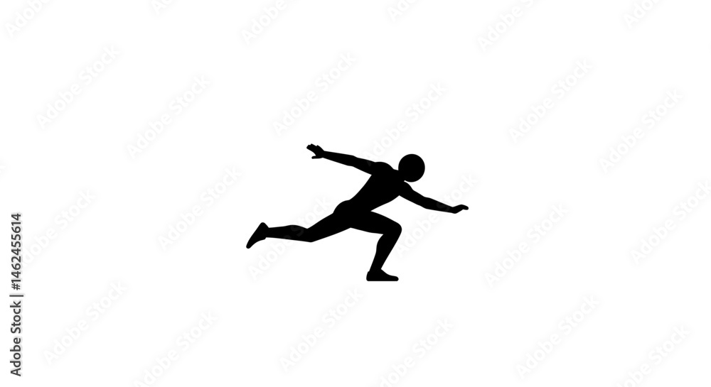 Silhouette of a Person in MidAir Dynamic Leap Silhouette of a Person in MidAir Dynamic Leap