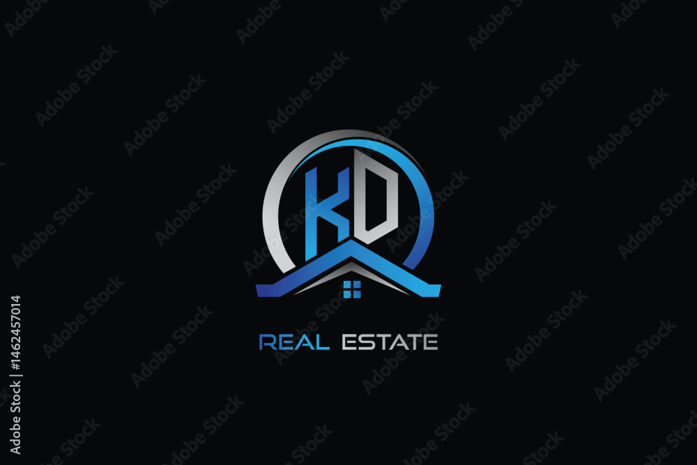 KD real estate letters logo design for construction or house. KD real estate letters logo Vector design KD real estate letters logo design for construction or house. KD real estate letters logo Vector design