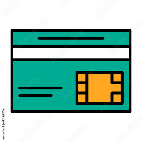 Chip card Vector Icon